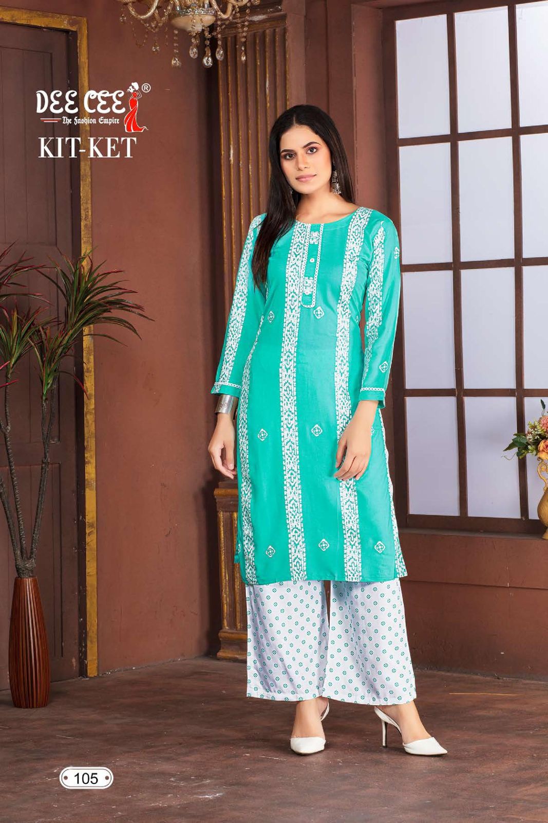 Kitket By Deecee Rayon Designer Printed Kurti With Palazzo Wholesale Online
